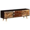 vidaXL TV Cabinet Brown Solid Mango Wood Medium TV Cabinet Rectangular