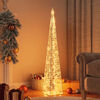vidaXL Christmas Light Cone Warm White Acrylic 47.2 in