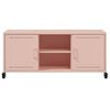 vidaXL TV Cabinet Pink Cold-rolled steel 39.4x15.4x17.1 in TV Cabinet