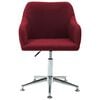 vidaXL Swivel Dining Chairs 4 pcs Wine Red Fabric