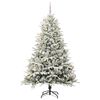 vidaXL Artificial Pre-lit Christmas Tree with Ball Set Green 94.49 in