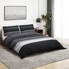 vidaXL Duvet Cover Set Black and White 100% Cotton 55x79 in Light Weight