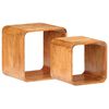 vidaXL Side Tables 2 pcs Solid Acacia Wood Honey Finish