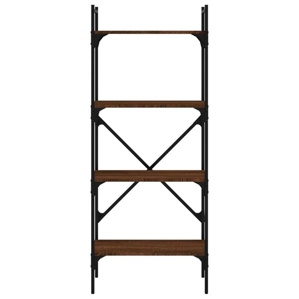 vidaXL Bookcase Brown Oak Engineered wood 22 x 12.4 x 54.5 in Bookcase
