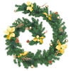 vidaXL Christmas Garland Green and Gold PVC 8.9 feet Christmas Garland