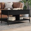 vidaXL Coffee Table Black Engineered wood and Metal Standard
