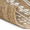 vidaXL Area Rug Natural and White Braided Jute 47.2 in diameter Pattern