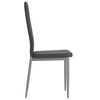 vidaXL Dining Chair Set of 2 Grey Faux leather, Wood, Steel Standard