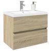 vidaXL Bathroom Furniture Set Sonoma oak and white