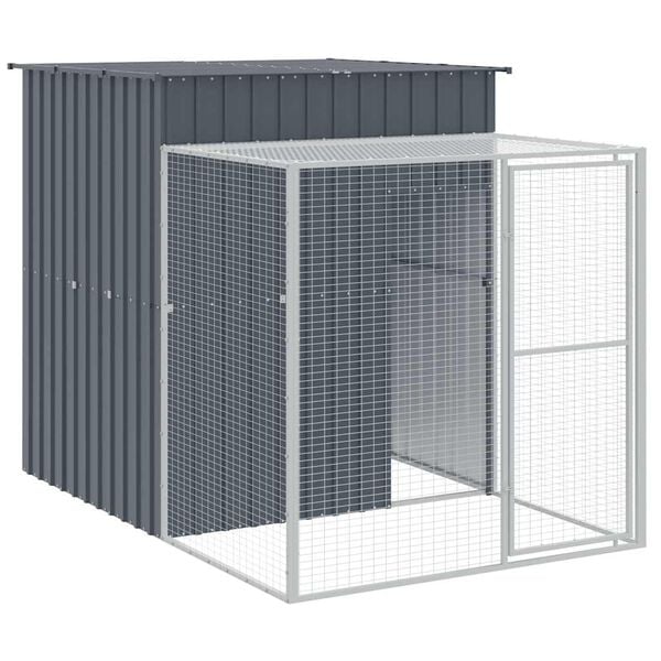 vidaXL Chicken Cage Anthracite Galvanized steel Large Durable