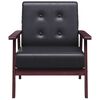 vidaXL Armchairs Black Faux leather, Wooden frame Standard Durable