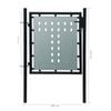 vidaXL Black Single Door Fence Gate 39.4x29.5"