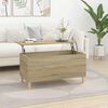 vidaXL Coffee Table Sonoma oak Engineered wood, solid eucalyptus wood