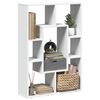 vidaXL Bookcase White Engineered wood Medium Bookcase Rectangular