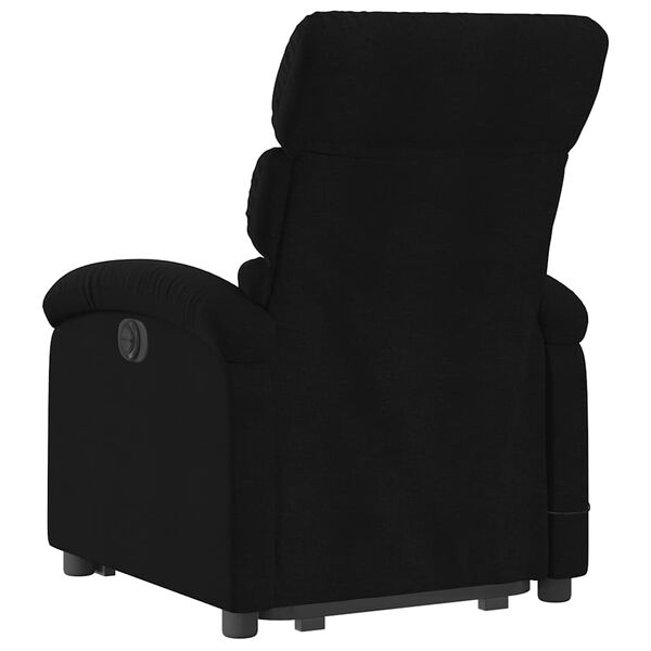 vidaXL Electric Stand Up Massage Recliner Chair Black Polyester Standard