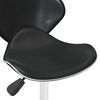 vidaXL Dining Chair Black Faux leather, Chrome Adjustable Swivel