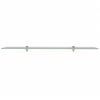 vidaXL Floating Shelf Set of 2 Frosted Tempered safety glass, Zinc alloy
