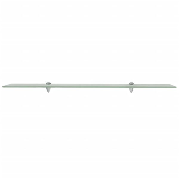 vidaXL Floating Shelf Set of 2 Frosted Tempered safety glass, Zinc alloy
