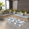 vidaXL Outdoor Carpet White and black Polypropylene Large