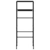 vidaXL Storage Rack Black Iron, Non-woven fabric 21.1 x 11.0 x 56.3 in
