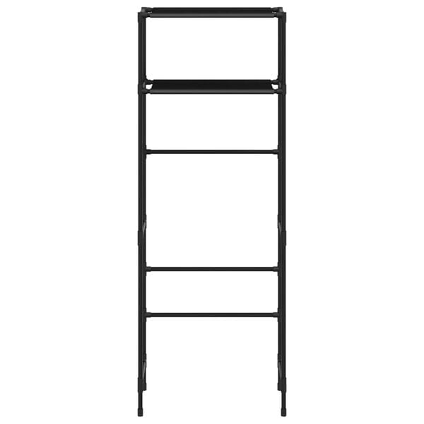 vidaXL Storage Rack Black Iron, Non-woven fabric 21.1 x 11.0 x 56.3 in