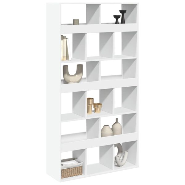 vidaXL Room Divider White Engineered Wood 39.4 in x 13.0 in x 73.8 in