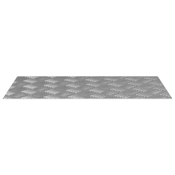 vidaXL Stair Tread Rectangular 4 pcs Silver 27.56 x 15.75 in Aluminium