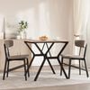 vidaXL Dining Table Leg Black Powder-coated steel Standard