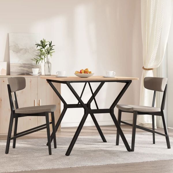 vidaXL Dining Table Leg Black Powder-coated steel Standard