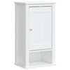 vidaXL Bathroom Wall Cabinet White Solid pine wood, engineered wood, metal