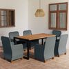 vidaXL 7 Piece Patio Dining Set Dark Gray