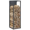 vidaXL Firewood Rack Anthracite 9.8x9.8x31.5" Cold-rolled steel