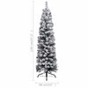 vidaXL Artificial Christmas Tree Green with white flocked snow PVC, Steel
