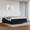 vidaXL Bed Frame Black Faux leather, plywood, engineered wood King
