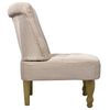 vidaXL Armchair Set of 2 Cream Polyester, Solid wood Medium