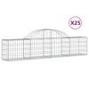 vidaXL Gabion Basket Set of 25 Silver Galvanized iron