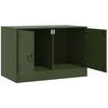 vidaXL TV Cabinet Olive green Cold-rolled steel 26.4 x 15.4 x 17.3 in