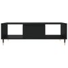 vidaXL Coffee Table Black Engineered wood, iron Coffee Table Rectangular