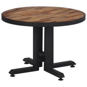 vidaXL Coffee Table Natural teak, black Reclaimed teak wood, iron