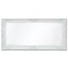 vidaXL Wall Mirror White Wood, Glass, Engineered Wood 39.4 x 19.7 in