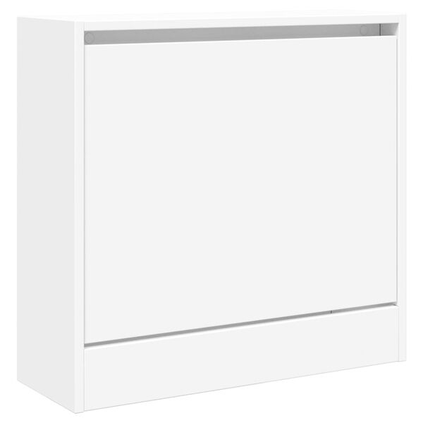 vidaXL Shoe Cabinet White 23.6"x8.3"x22.4" Engineered Wood