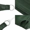 vidaXL Sunshade Sail 1.75 oz/ft² Dark Green 13.1x13.1' HDPE