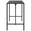 vidaXL Bar Table With Glass Top Black