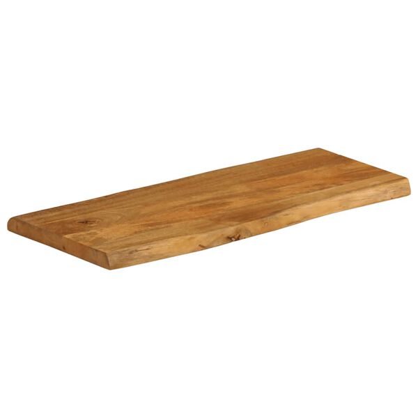vidaXL Table Top 35.4"x15.7"x1" Live Edge Solid Wood Mango
