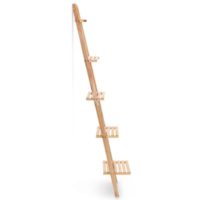 vidaXL Ladder Wall Shelf Cedar Wood 16.3"x11.8"x69.3"