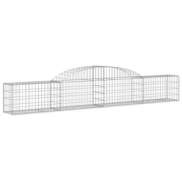 vidaXL Gabion Basket Galvanized Silver Galvanized iron