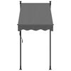 vidaXL Retractable Awning Anthracite 39.4"x59.1" Fabric and Steel