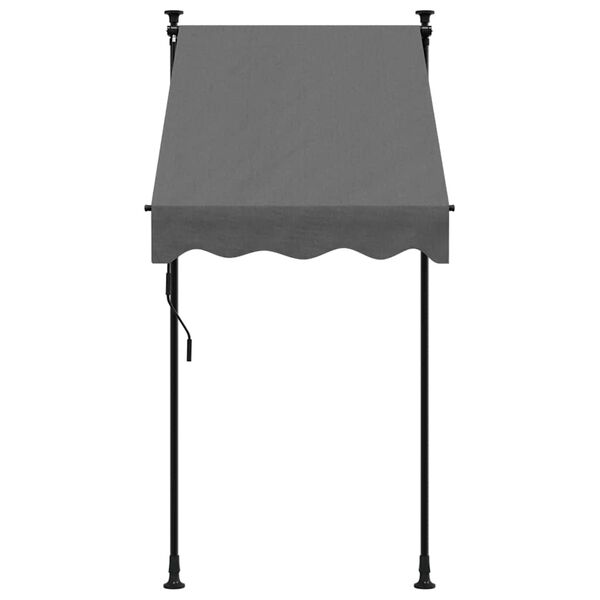 vidaXL Retractable Awning Anthracite 39.4"x59.1" Fabric and Steel