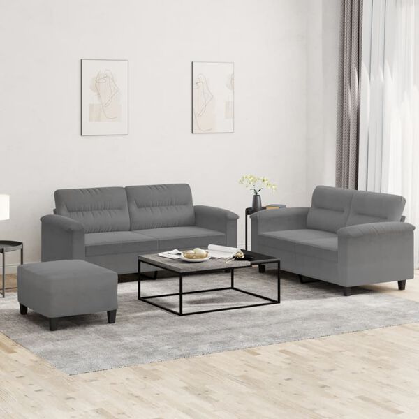 vidaXL Sofa Set Dark Grey