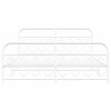 vidaXL Bed Frame White Steel Full Bed Frame Rectangular Modern